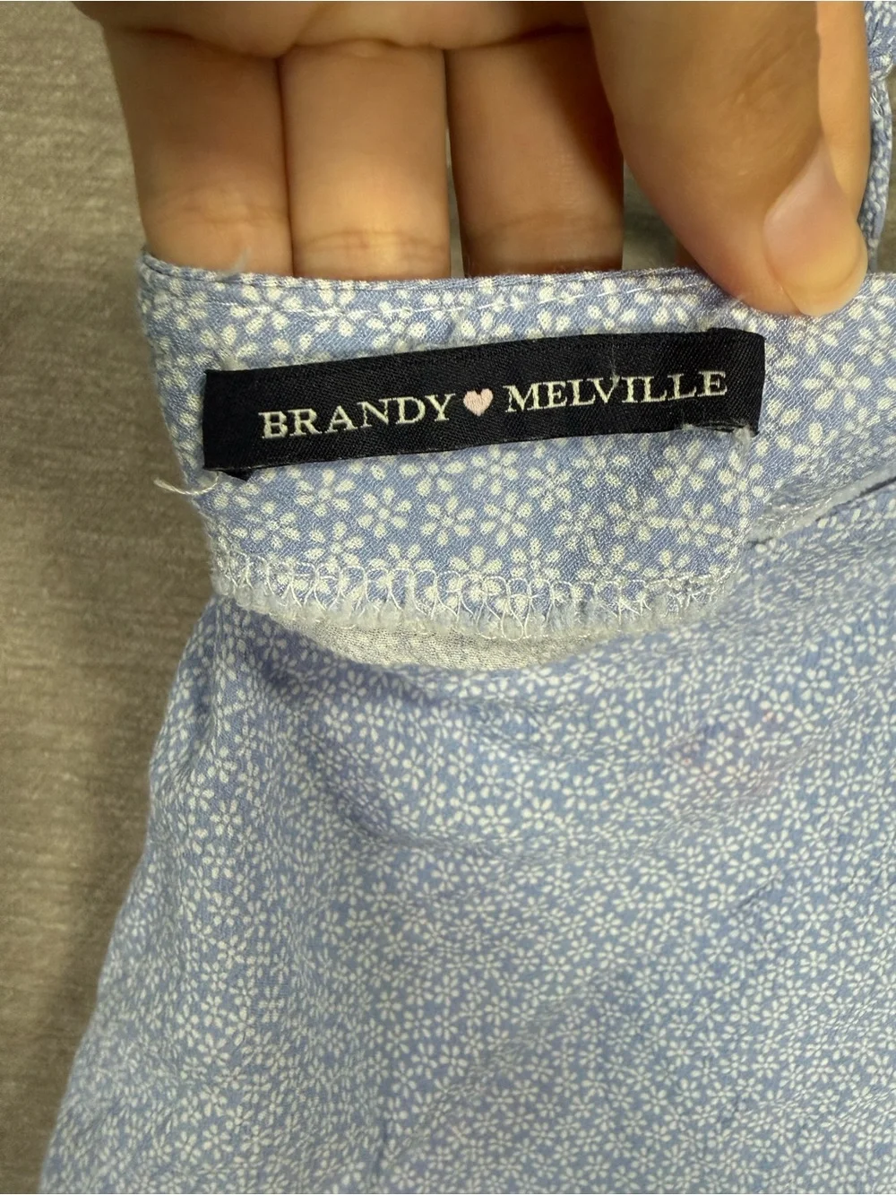 Brandy Melville Blue White Ditsy Floral Wrap Mini Skirt One Size Y2K